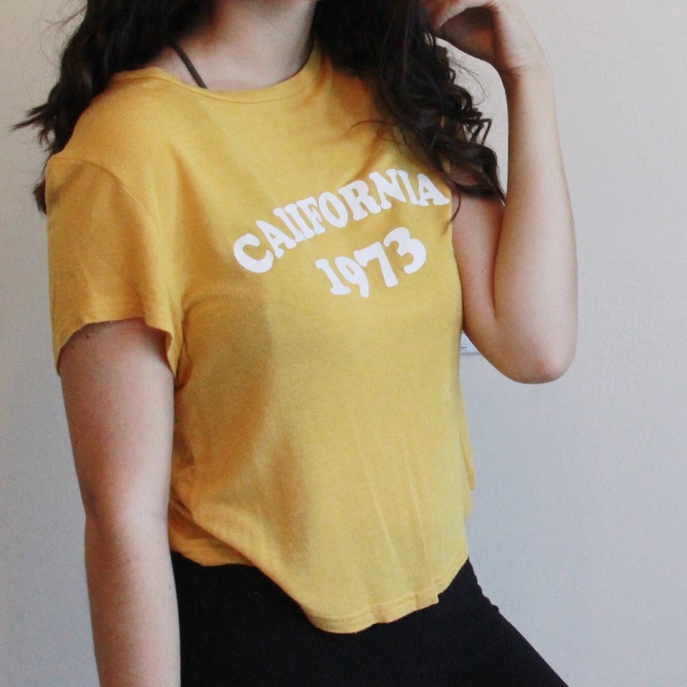 Yellow graphic tee